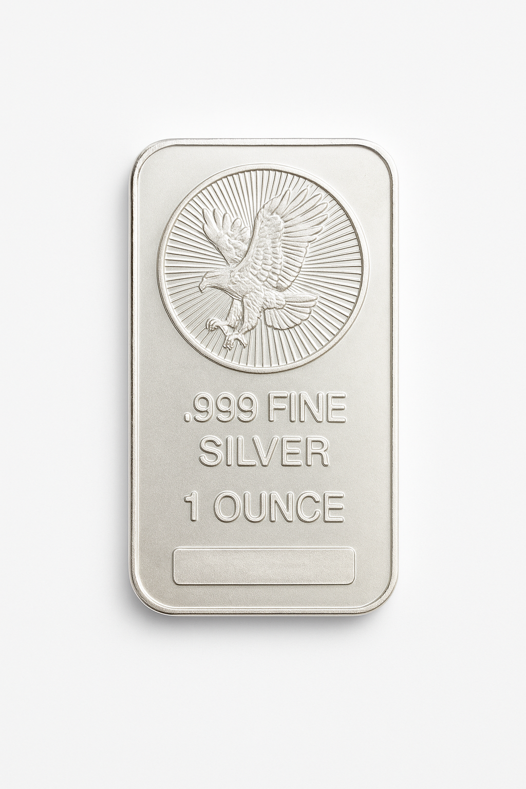 1 oz .999 Fine Silver Eagle Design Bar