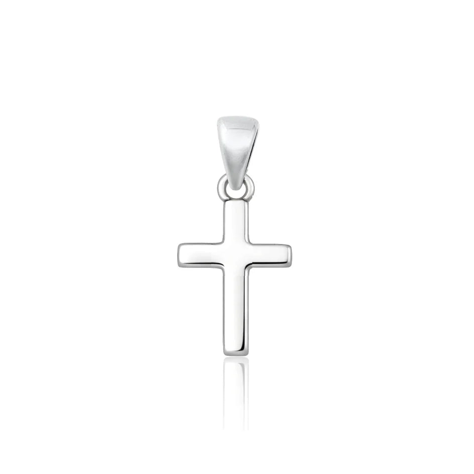 High polished 925 Plain Silver Cross Pendant