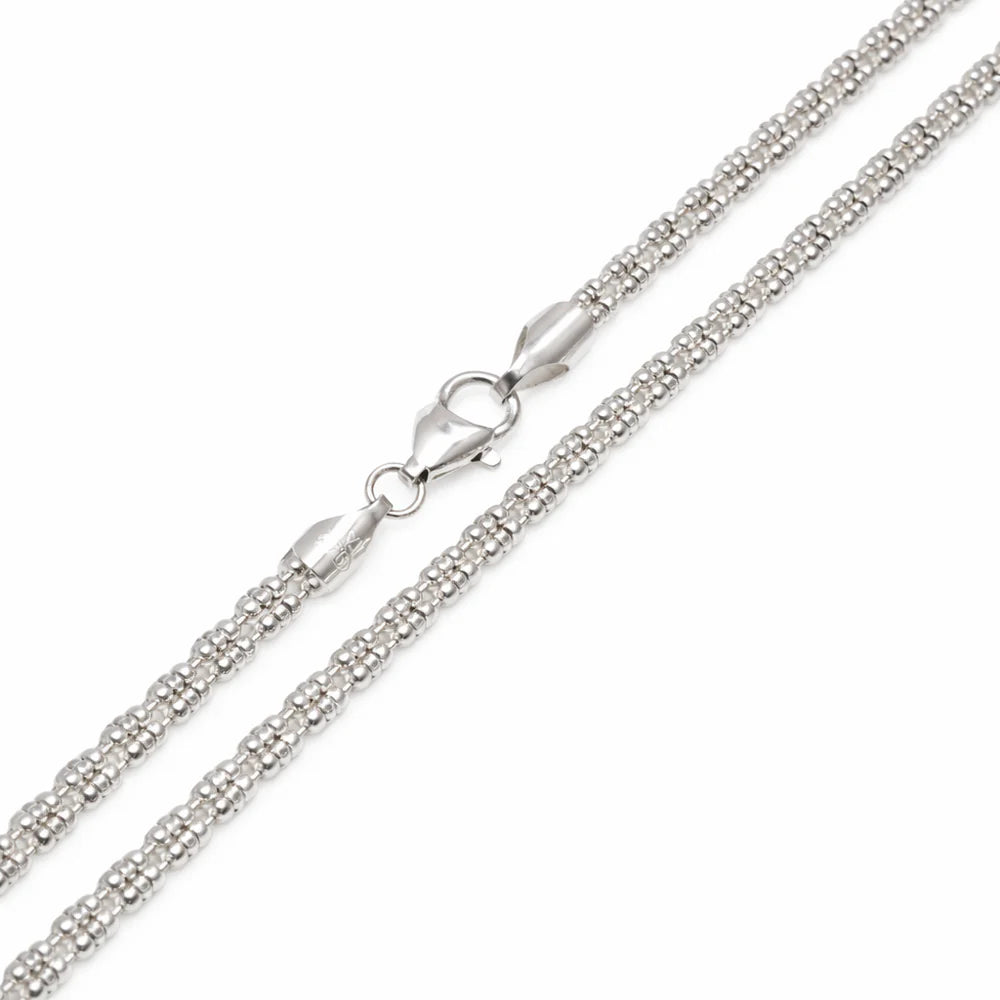 925 Sterling Silver Ice 4 Sided Diamond Cut 180 3.6mm Chain or Bracelet