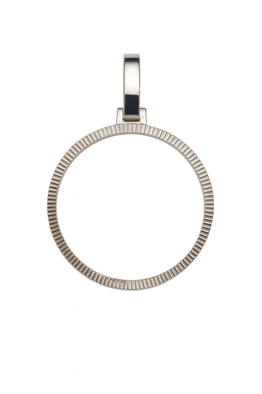925 Silver Round Coin Bezel Frame