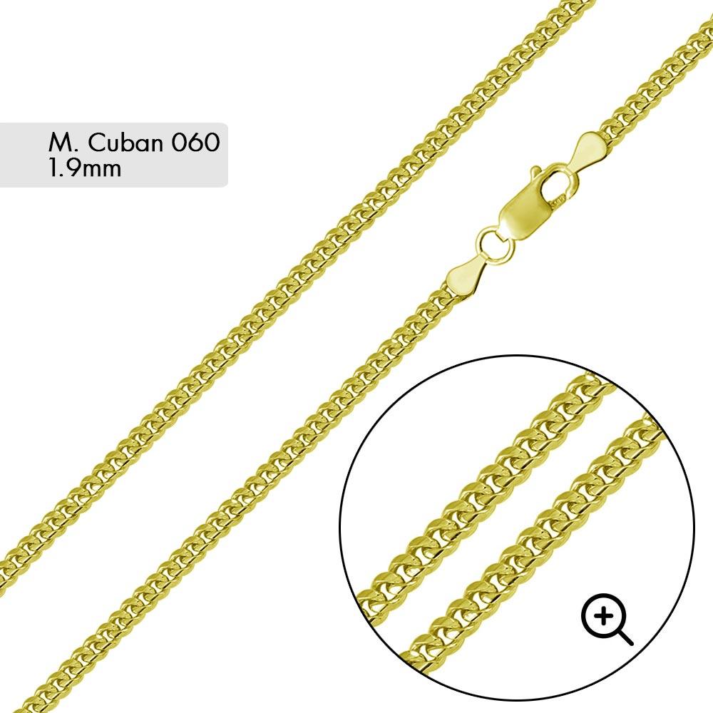 Gold Plated 925 Sterling Silver Miami Cuban 120 Chain 4.9mm