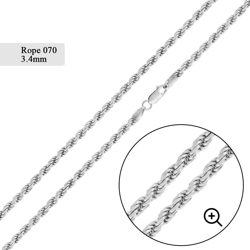 Rope 070 Chain or Bracelet 3.4mm