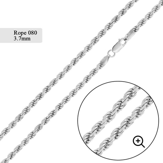 Rope 080 Chain or Bracelet 3.7mm