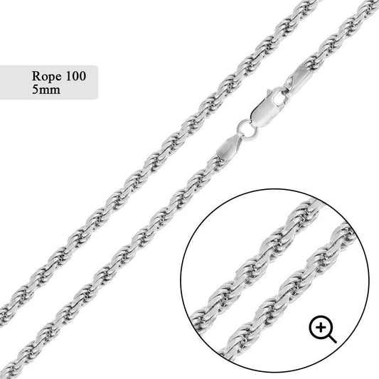 Rope 100 Chain or Bracelet 5mm