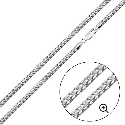 925 Sterling Silver Basic Oval DC Franco 140 4.2mm Chain