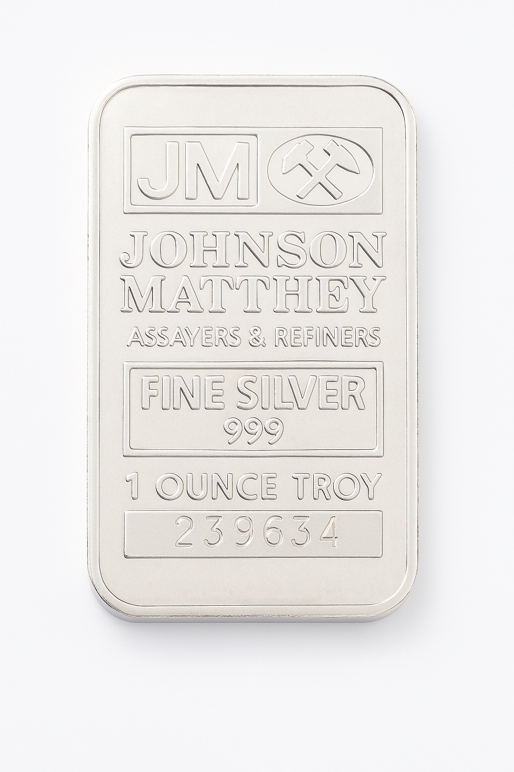 Johnson Matthey 1 oz .999 Fine Silver Bar