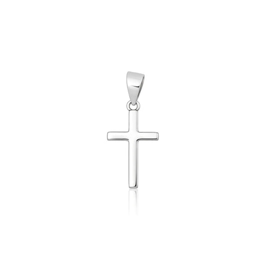 High polished 925 Plain Silver Cross Pendant
