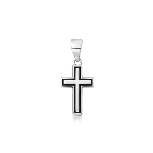 High polished 925 Silver Cross Pendant