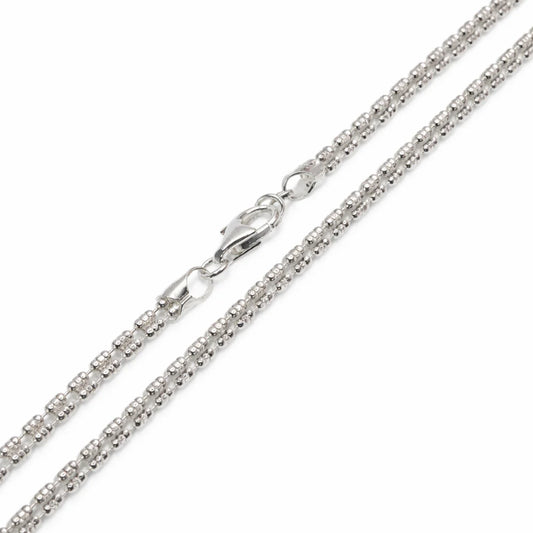925 Sterling Silver Ice 3 Sided Diamond Cut 180 3.6mm Chain or Bracelet
