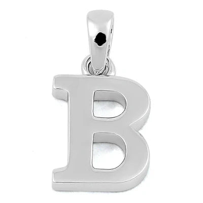 High Polished 925 Silver Initial Pendants