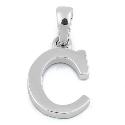High Polished 925 Silver Initial Pendants