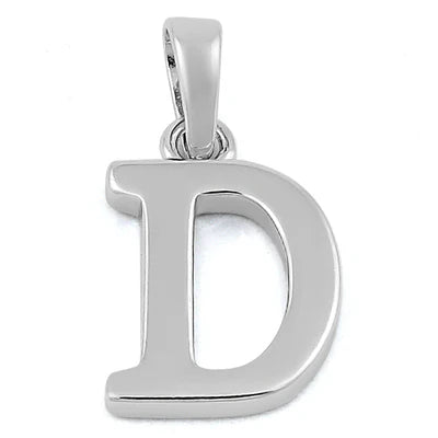 High Polished 925 Silver Initial Pendants