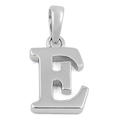 High Polished 925 Silver Initial Pendants