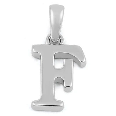 High Polished 925 Silver Initial Pendants
