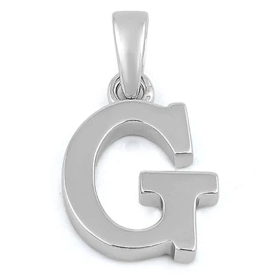 High Polished 925 Silver Initial Pendants
