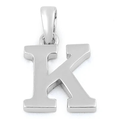High Polished 925 Silver Initial Pendants
