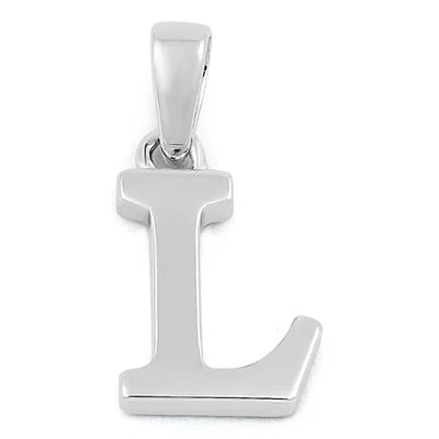 High Polished 925 Silver Initial Pendants