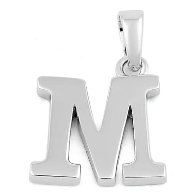 High Polished 925 Silver Initial Pendants