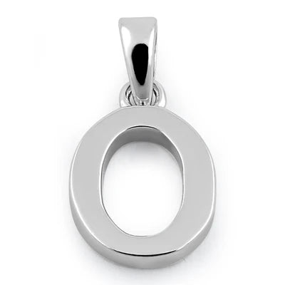 High Polished 925 Silver Initial Pendants