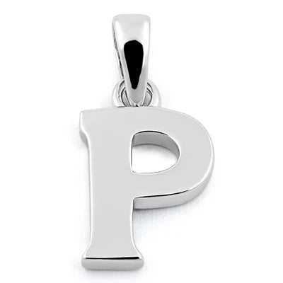 High Polished 925 Silver Initial Pendants