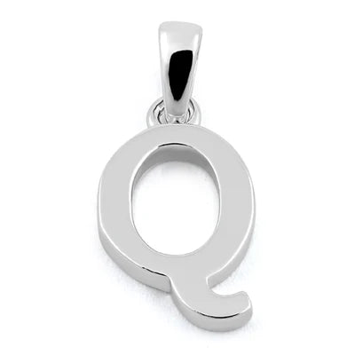 High Polished 925 Silver Initial Pendants