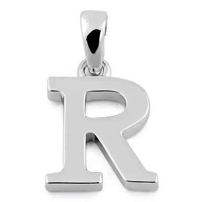 High Polished 925 Silver Initial Pendants