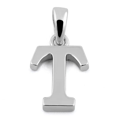 High Polished 925 Silver Initial Pendants
