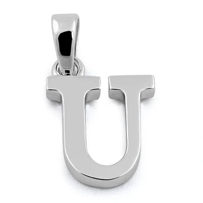 High Polished 925 Silver Initial Pendants
