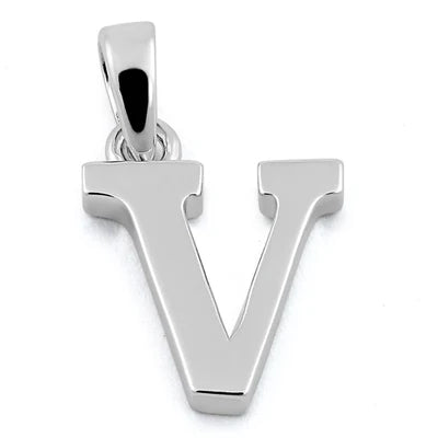High Polished 925 Silver Initial Pendants