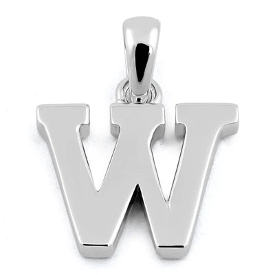 High Polished 925 Silver Initial Pendants