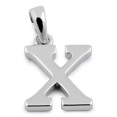 High Polished 925 Silver Initial Pendants