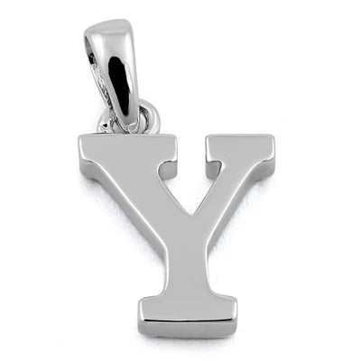 High Polished 925 Silver Initial Pendants